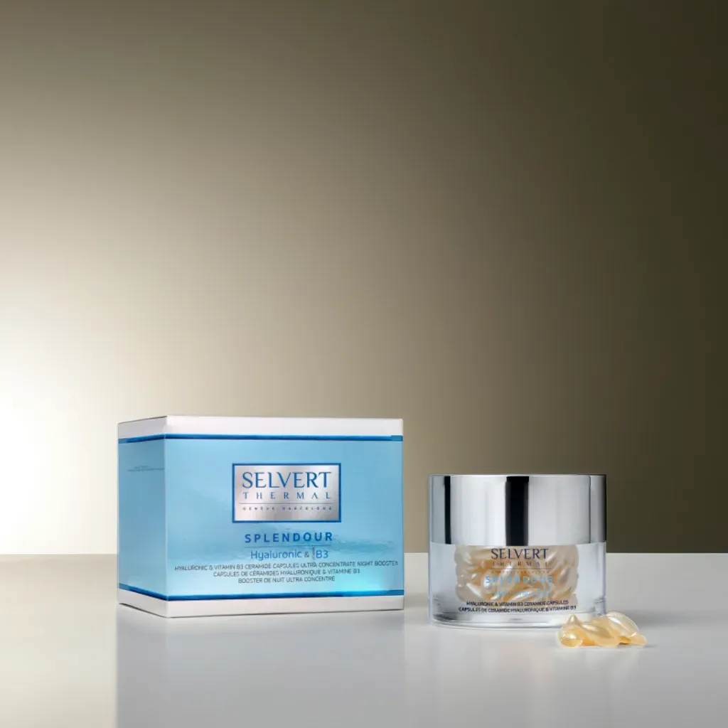Splendour. Hyaluronic & Vitamin B3 Ceramide Capsules Ultra concentrate Night Booster - Selvert Thermal thumbnail