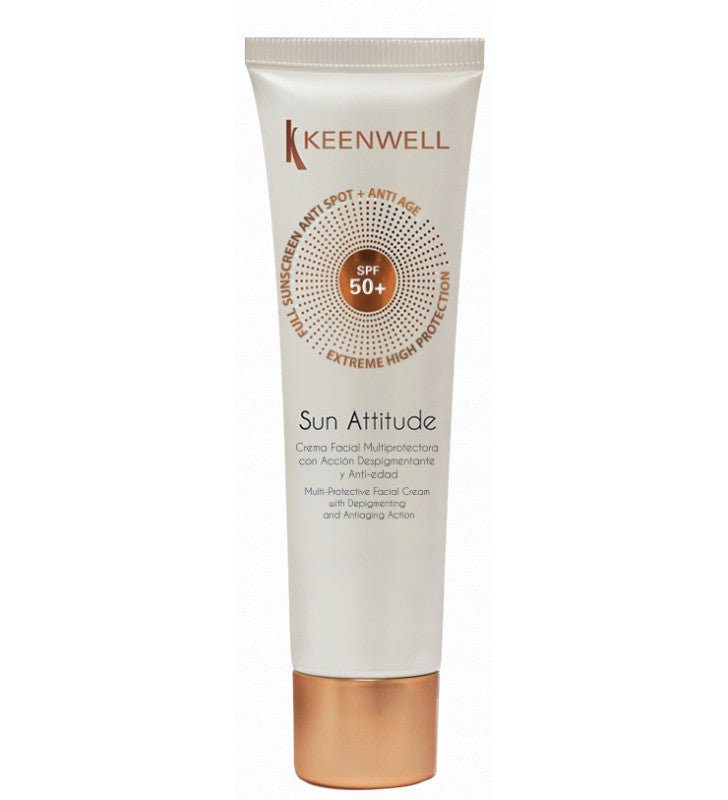 Sun Attitude. Crema Facial Multiprotectora Despigmentante y Anti - edad SPF50+ - KEENWELL - Keenwell