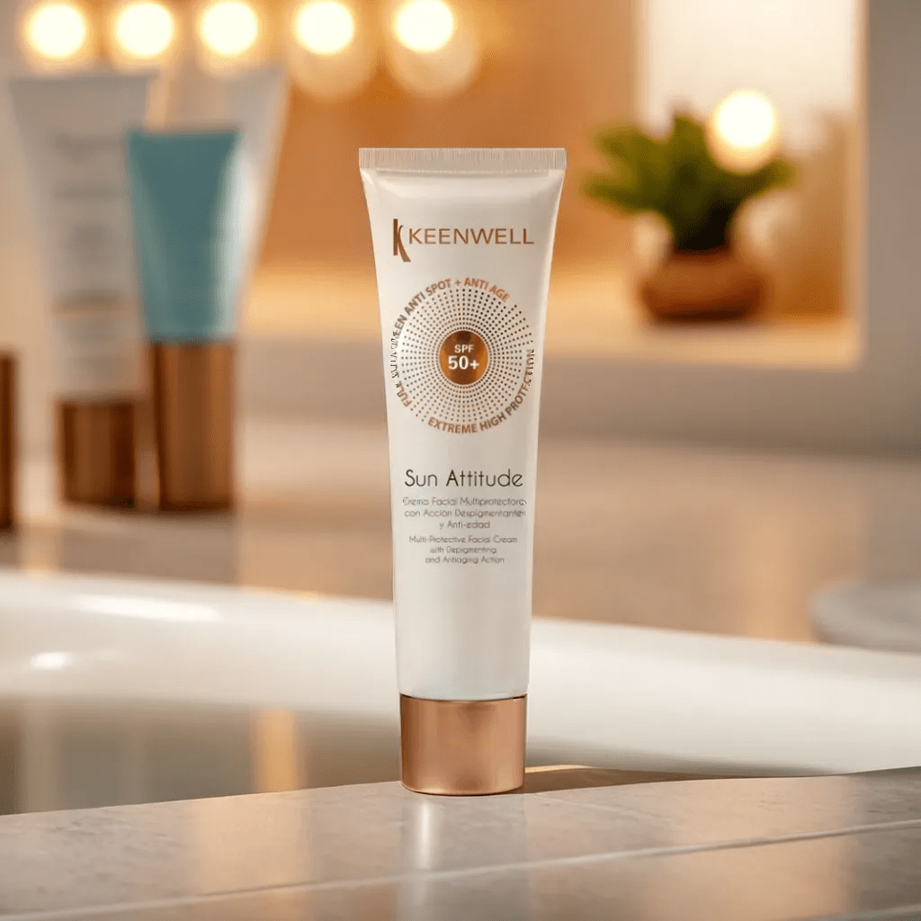 Sun Attitude. Crema Facial Multiprotectora Despigmentante y Anti-edad SPF50+ - KEENWELL thumbnail