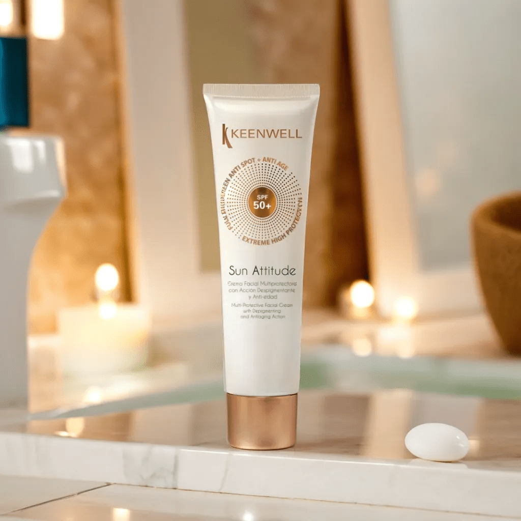 Sun Attitude. Crema Facial Multiprotectora Despigmentante y Anti-edad SPF50+ - KEENWELL thumbnail