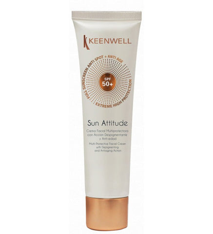 Sun Attitude. Crema Facial Multiprotectora Despigmentante y Anti-edad SPF50+ - KEENWELL