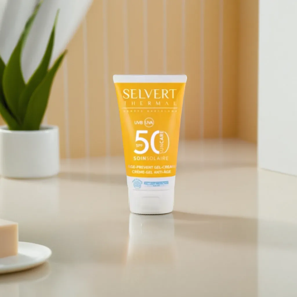 Sun Care. Age Prevent Gel-Cream con color SPF50 - Selvert Thermal thumbnail