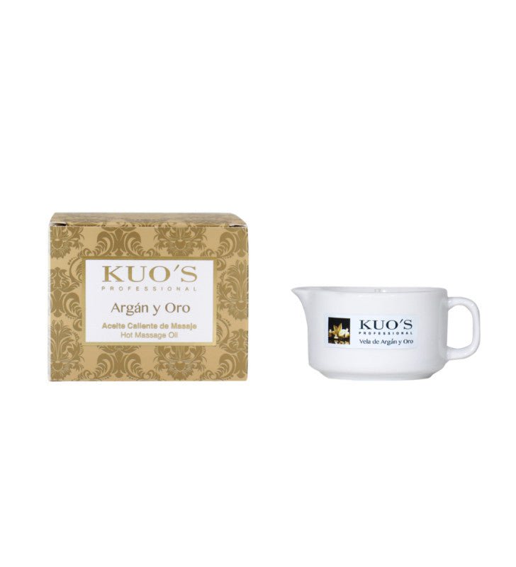 Kuo's Professional - Velas para Masaje. Vela de Aceite Caliente Argán y Oro thumbnail