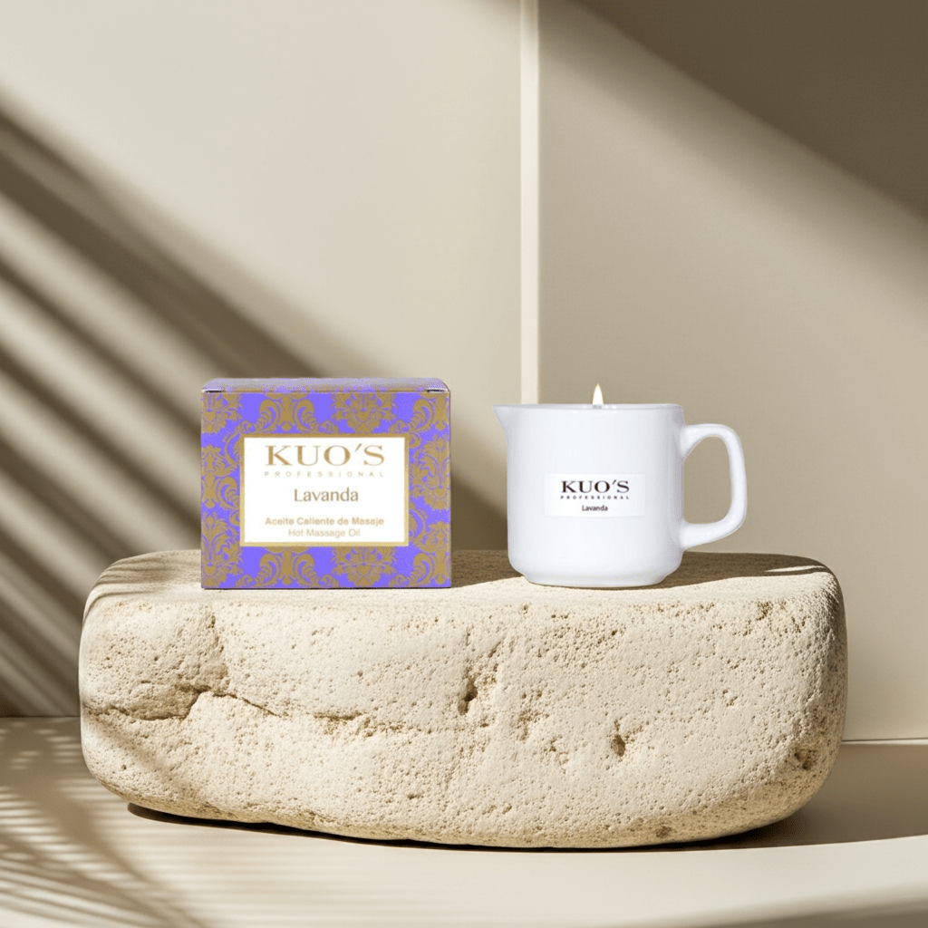 Kuo's Professional - Velas para Masaje. Vela de Aceite Caliente Lavanda - Kuo's Professional