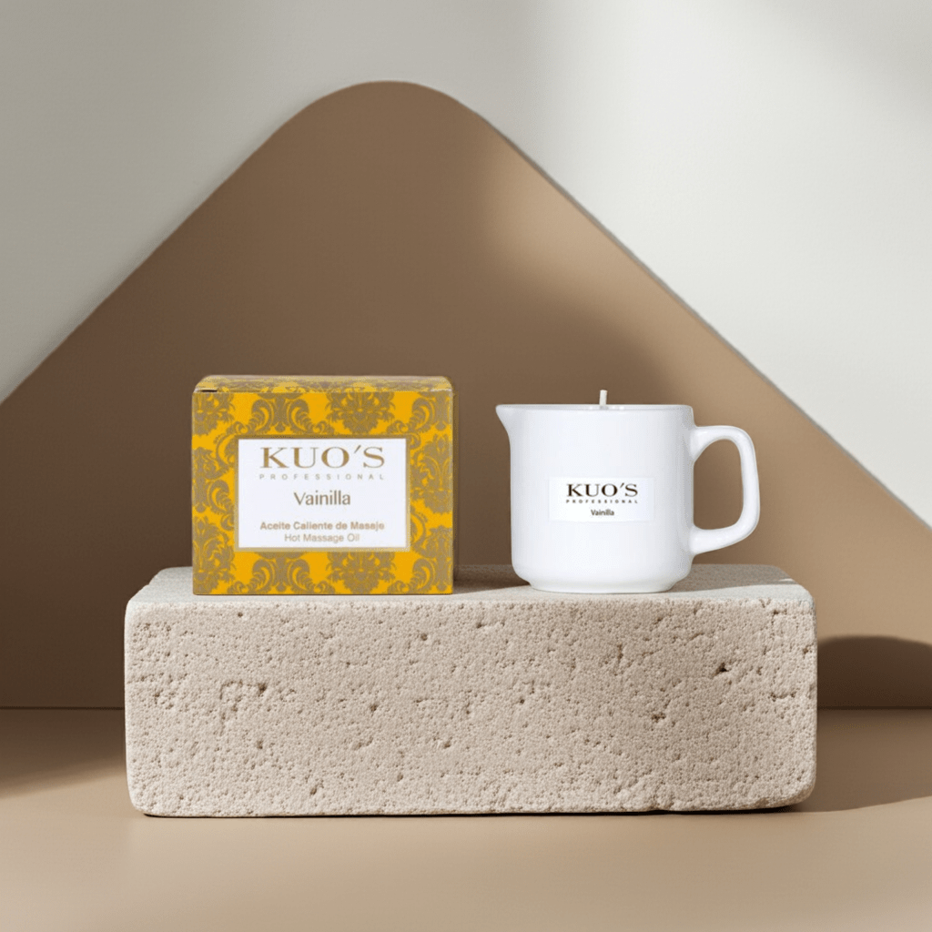 Kuo's Professional - Velas para Masaje. Vela de Aceite Caliente Vainilla - Kuo's Professional