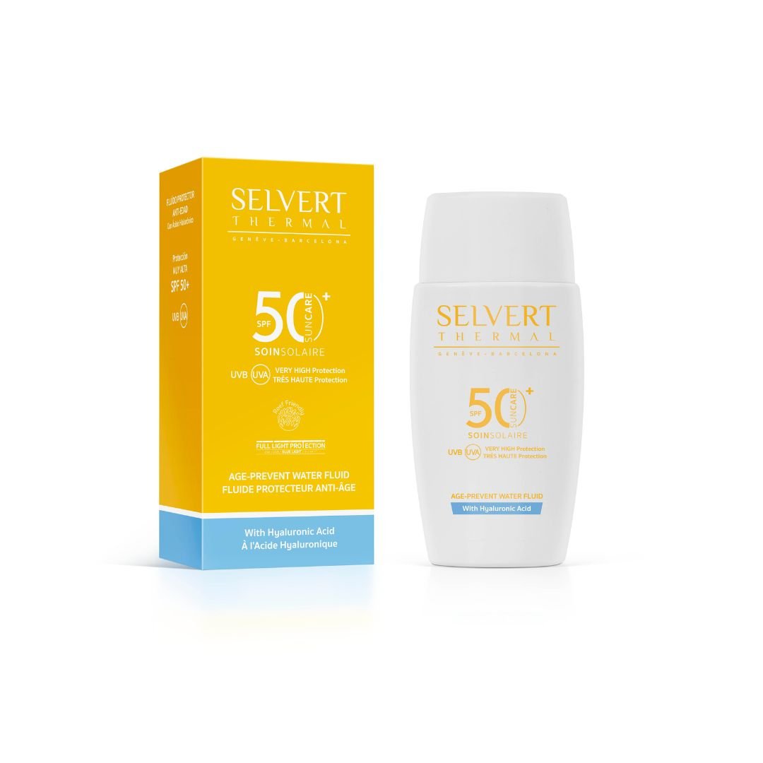 Age - prevent Water Fluid SPF 5O + With Hyaluronic Acid - Selvert Thermal - Selvert Thermal