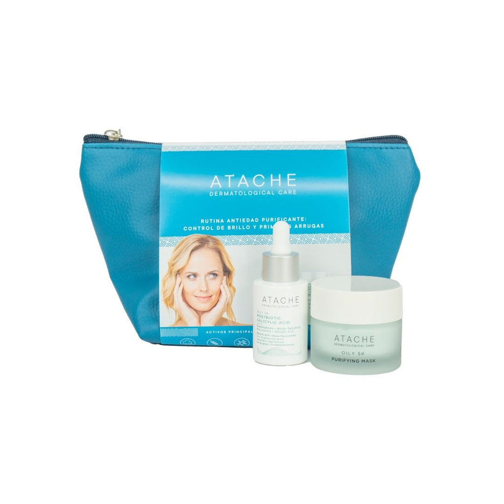 Estuche Oily SK. Postiobic Salicylic Acid + Purifying Mask  de Atache