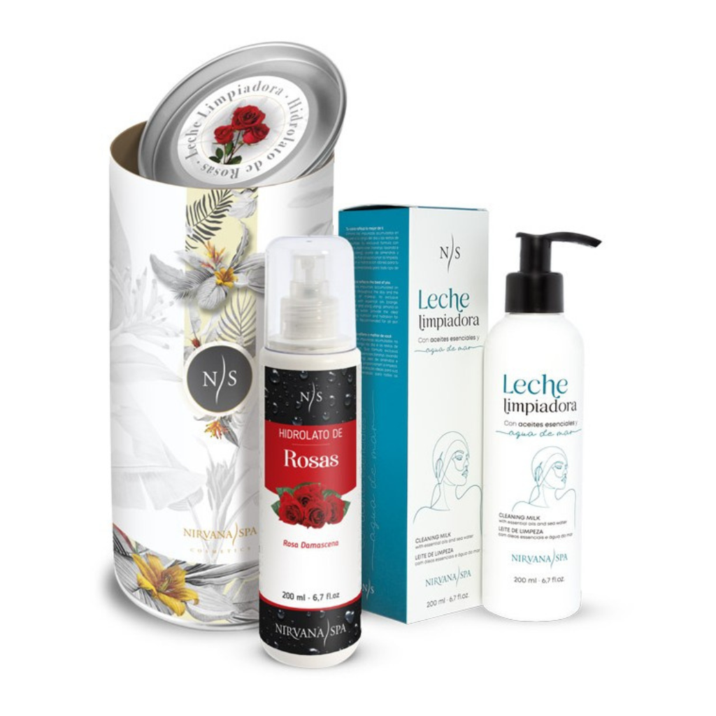 Pack Beauty At Home. Leche Limpiadora + Hidrolato de Rosas de Nirvana Spa