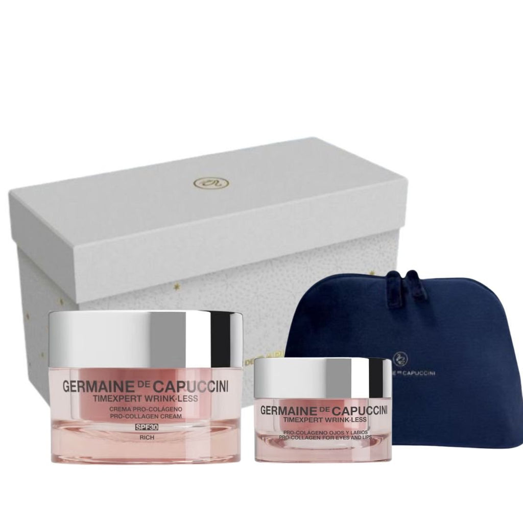 Pack Navidad Timexpert Wrink·Less. Crema Día Pro-Colágeno Rich + Contorno de ojos y labios de Germaine de Capuccini