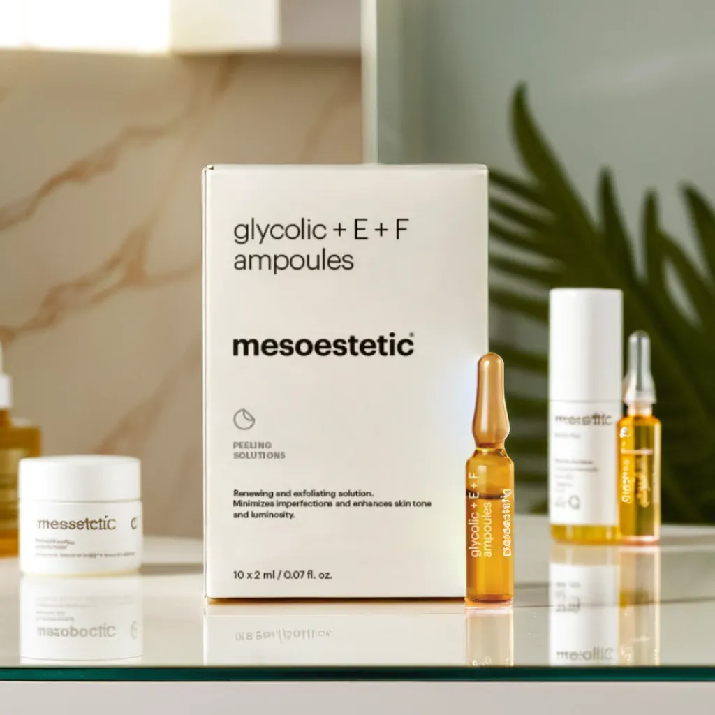 Peeling Solutions. Glycolic + E + F Ampoules - MESOESTETIC thumbnail