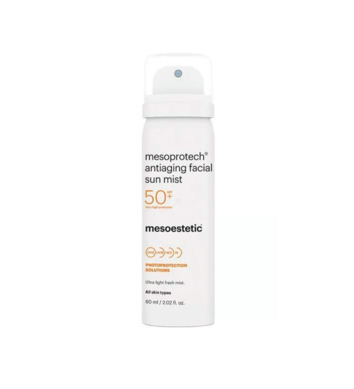 Fotoprotektionslösungen. Mesoprotech Facial Antiaging Sun Mist - MESOESTETIC thumbnail