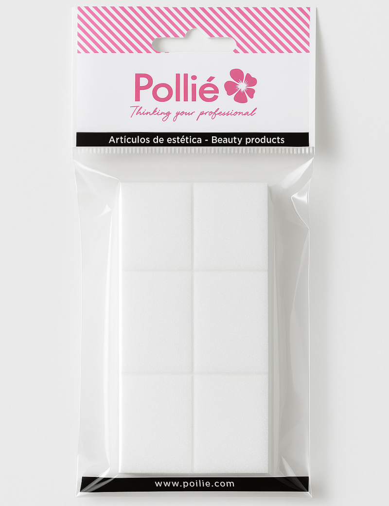 Pollié - Bolsa de 6 limas mini bloque de 2 caras profesional - Pollié