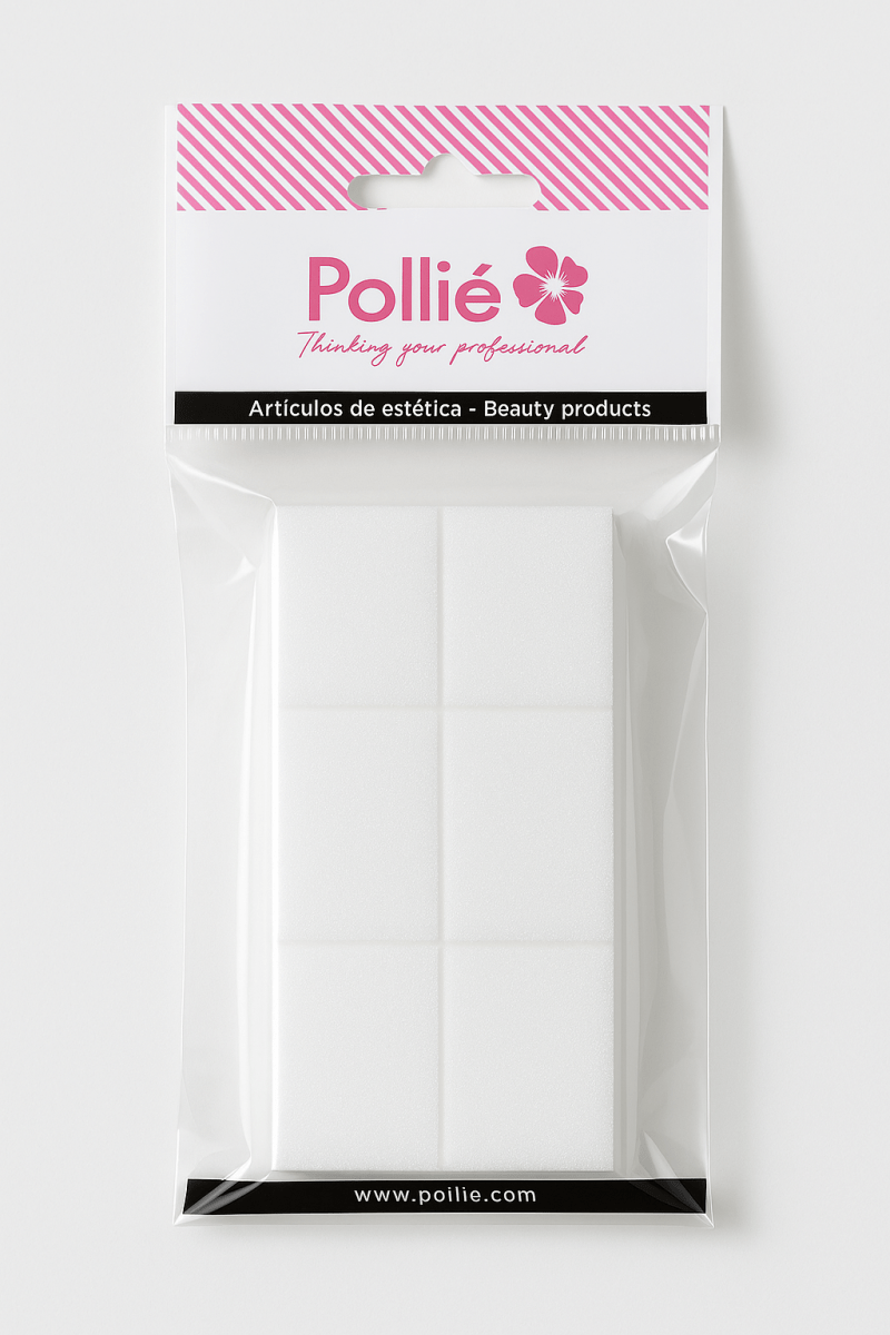 Pollié - Bolsa de 6 limas mini bloque de 2 caras profesional - Pollié
