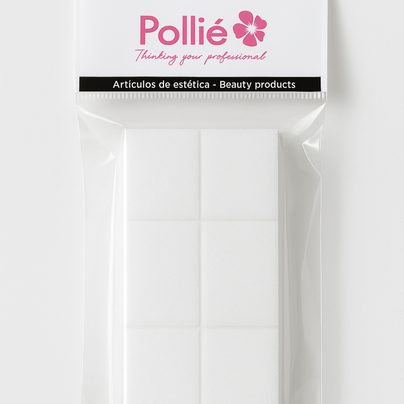 Pollié - Bolsa de 6 limas mini bloque de 2 caras profesional - Pollié