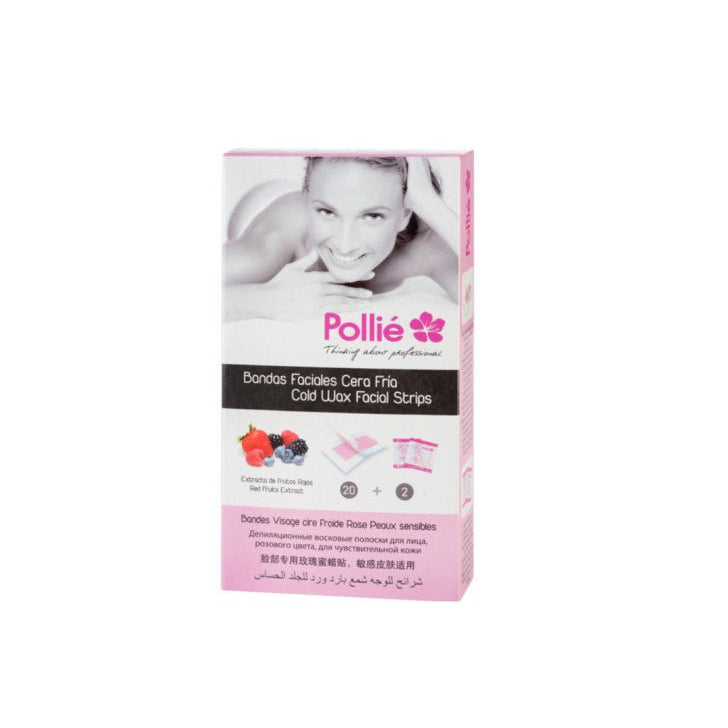 Pollié - Caja 20 bandas cera fría Pieles Sensibles Profesional - Pollié