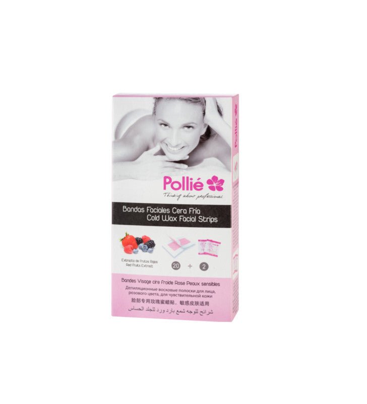 Pollié - Caja 20 bandas cera fría Pieles Sensibles Profesional - Pollié