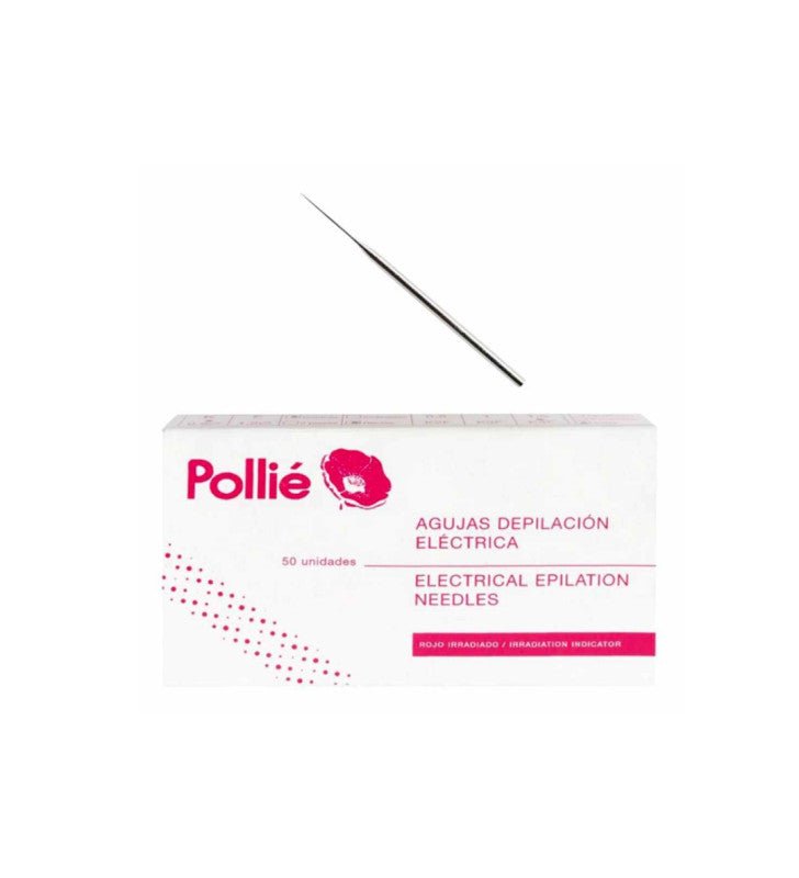 Caja 50 agujas depilación cónicas Profesional  de Pollié