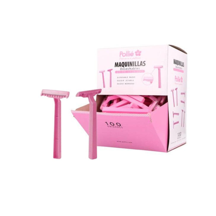 Pollié - Dispensador 100 maquinillas desechables Profesional - Pollié