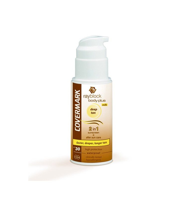 Covermark - Rayblock. Body Plus Deep Tan Milk - Covermark