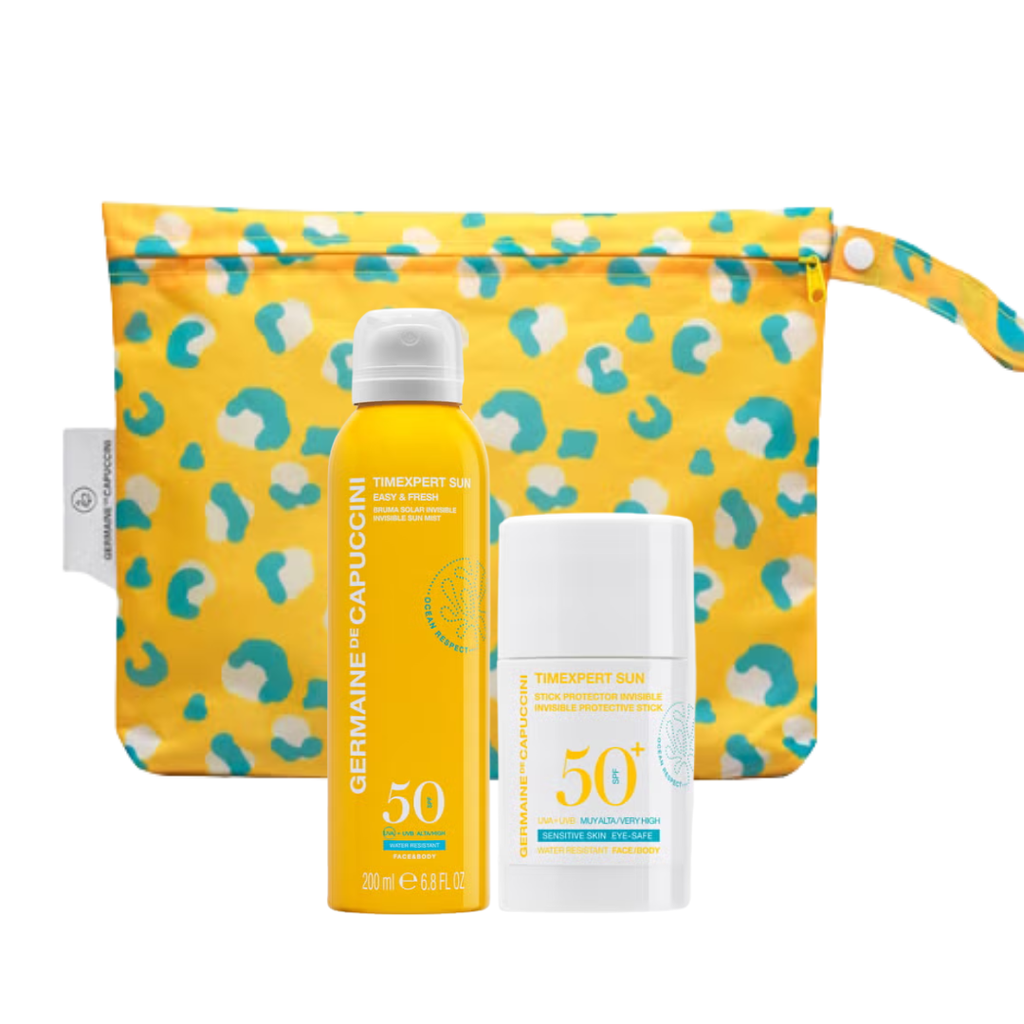 Rutina Solar Rostro y Cuerpo Timexpert Sun. Easy & Fresh Bruma + Stick Protector  Invisible de Germaine de Capuccini