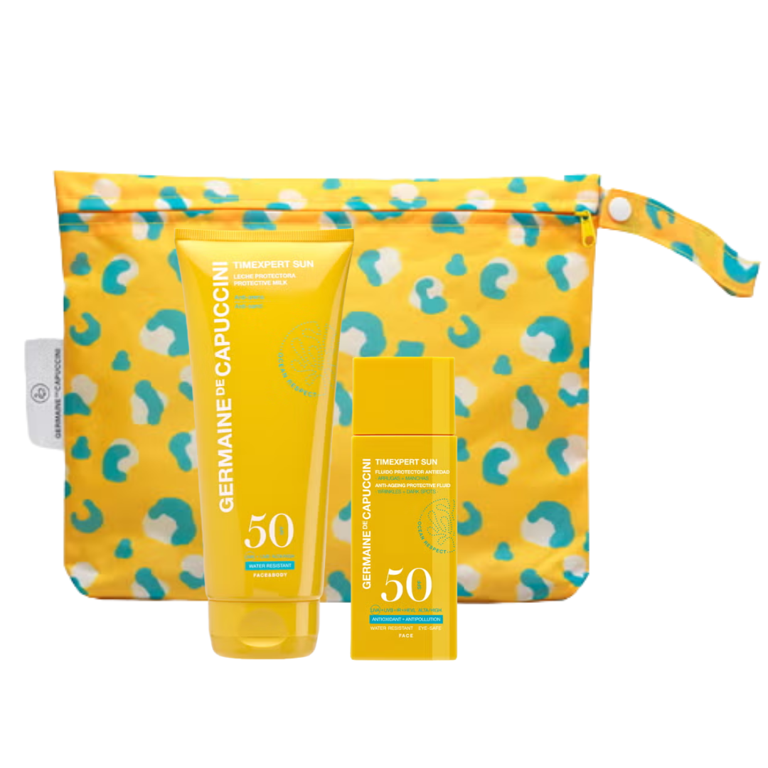 Rutina Solar Rostro y Cuerpo Timexpert Sun. Leche protectora + Fluido Protector Antiedad SPF50  de Germaine de Capuccini thumbnail