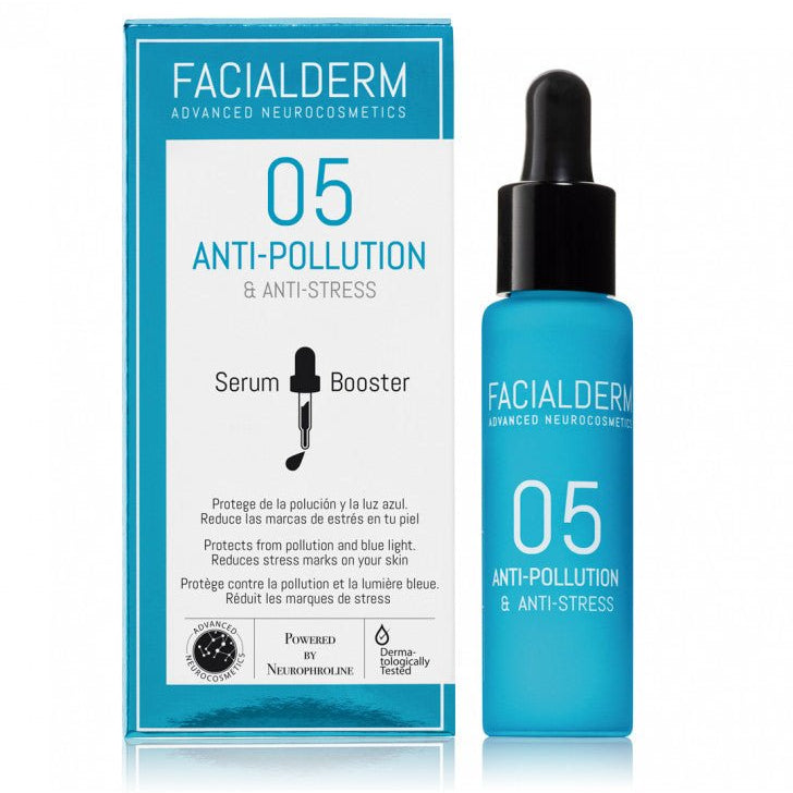 Serum Booster. 05 Anti - Polución y Anti Luz - Azul - FACIALDERM - Facialderm
