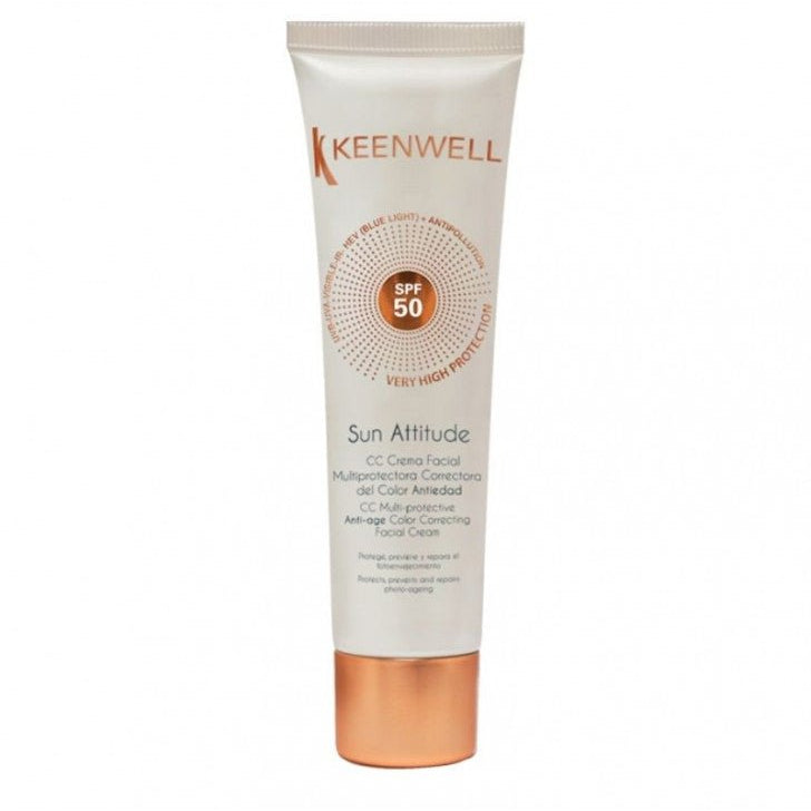 Sun Attitude. CC Crema Facial Multiprotectora Correctora Antiedad SPF50 - KEENWELL - Keenwell