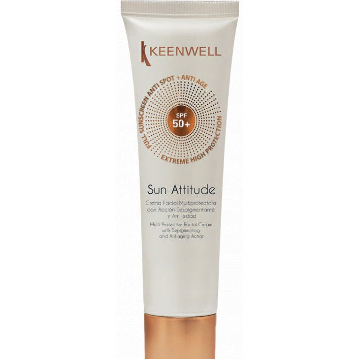 Sun Attitude. Crema Facial Multiprotectora Despigmentante y Anti - edad SPF50+ - KEENWELL - Keenwell