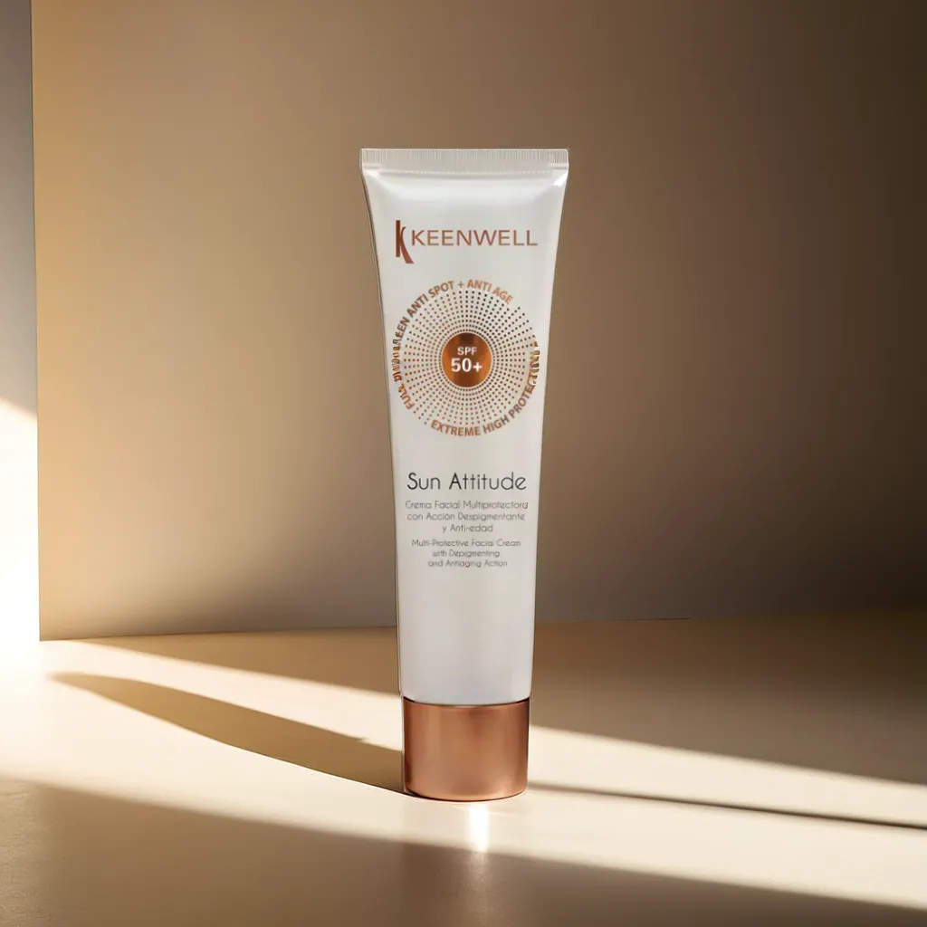 Sun Attitude. Crema Facial Multiprotectora Despigmentante y Anti - edad SPF50+ - KEENWELL - Keenwell