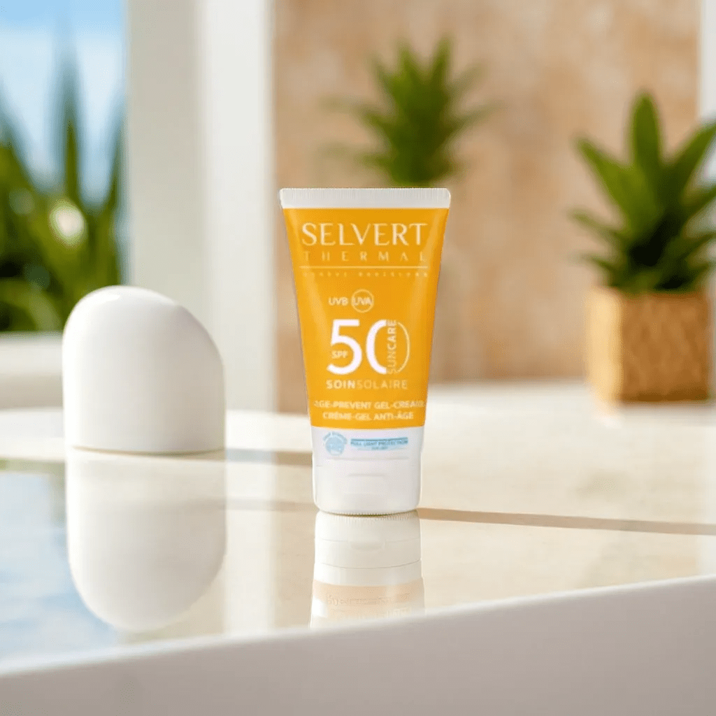 Sun Care. Age Prevent Gel - Cream SPF50 - Selvert Thermal - Selvert Thermal