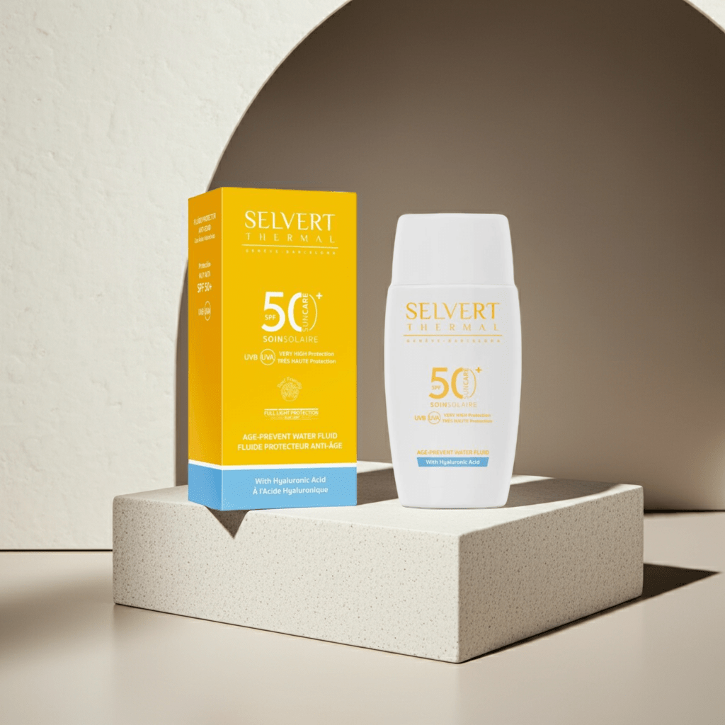 Age - prevent Water Fluid SPF 5O + With Hyaluronic Acid - Selvert Thermal - Selvert Thermal